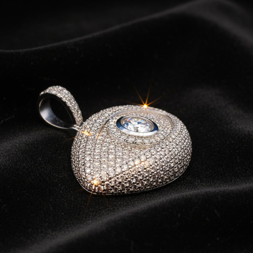 925 Evileye Sterling Silver Moissanite Pendant