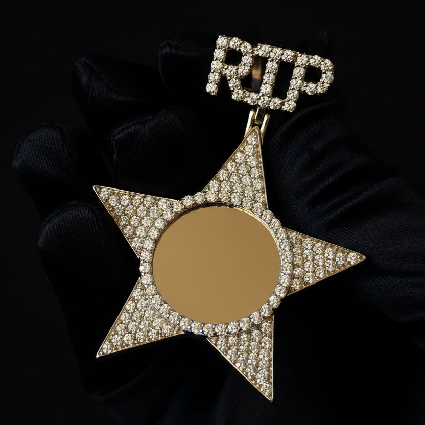 Moissanite 3.8 ctw Star Memory With RIP pendant