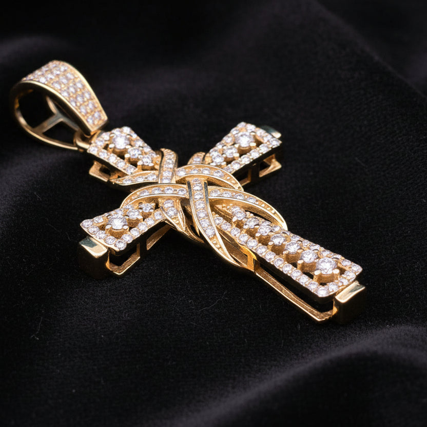 Moissanite 1.30 ctw Diamond Cross Pendant