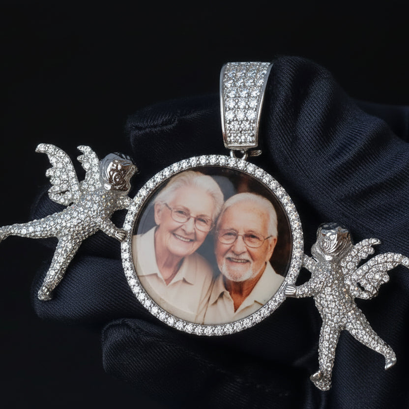 Moissanite 2.80 ctw Double Angel Miracle Pendant