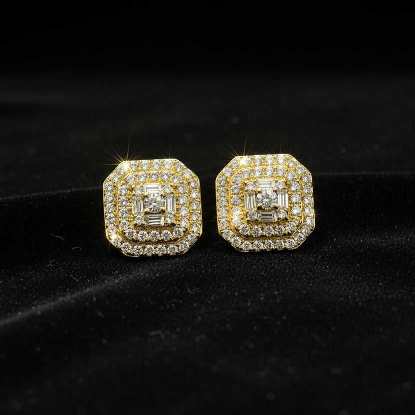 Moissanite 0.69 ctw Square Earring