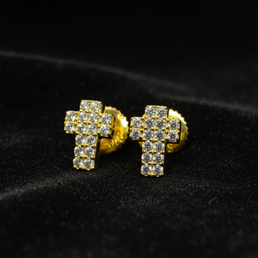 Moissanite. 0.32 ctw Cross Earrings