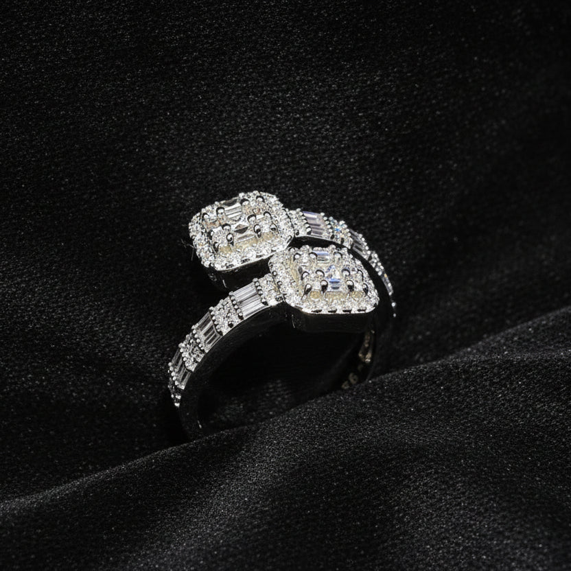 Moissanite 1.36 ctw Square Ring