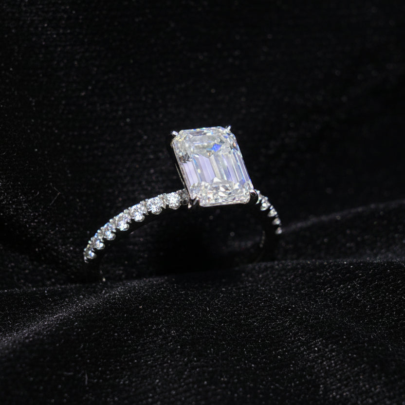 Moissanite 3.00 ctw Emerald Ring