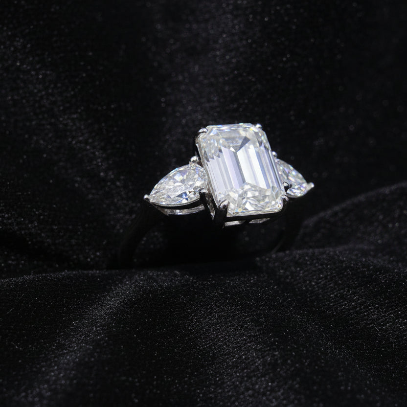 Moissanite 1.37 ctw Emerald Ring