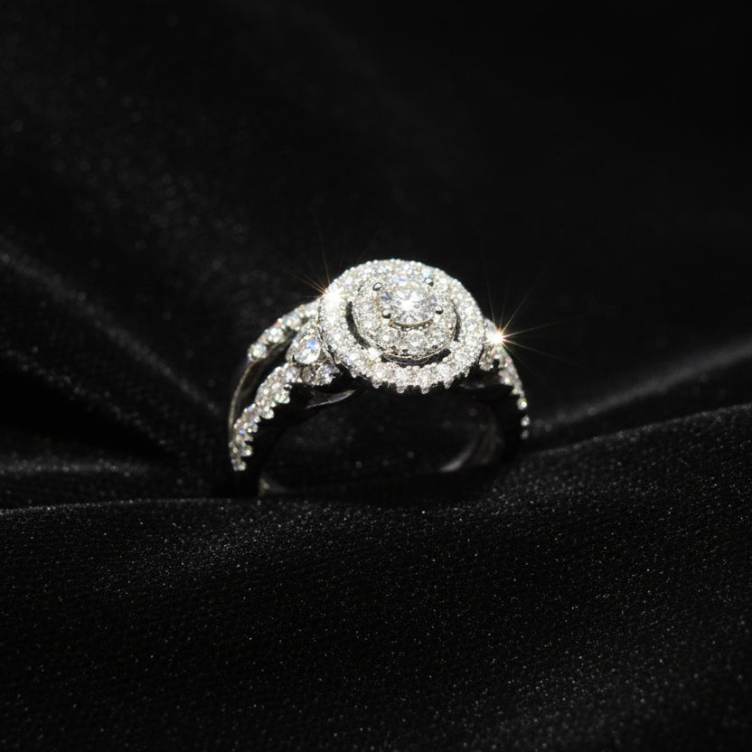 Moissanite 1.40 ctw Round Cut 2in1 Ring