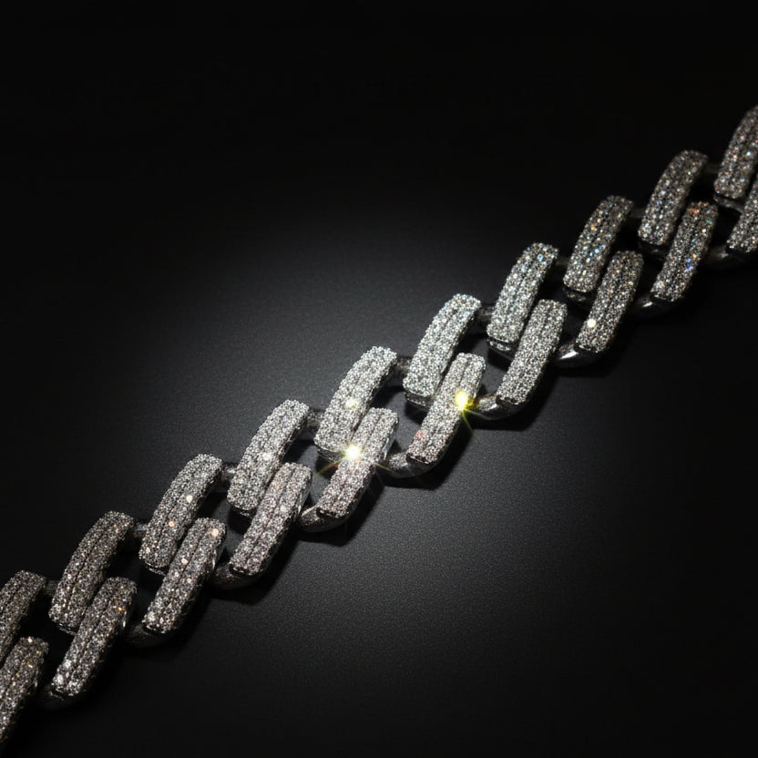 Moissanite Cuban Bracelet 14MM