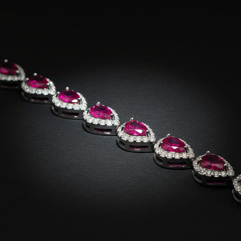 Moissanite 1.43 ctw Teardrop Tennis Bracelet