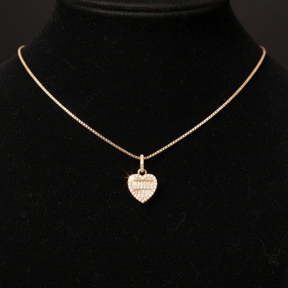 Moissanite 0.48 ctw Baguette Heart Pendant