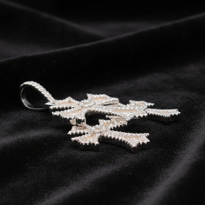 Triple Cross 3.40 ctw Baguette Pendant