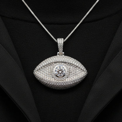 925 Evileye Sterling Silver Moissanite Pendant