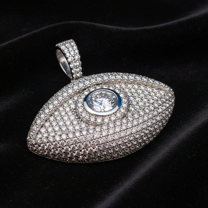 925 Evileye Sterling Silver Moissanite Pendant