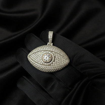 925 Evileye Sterling Silver Moissanite Pendant