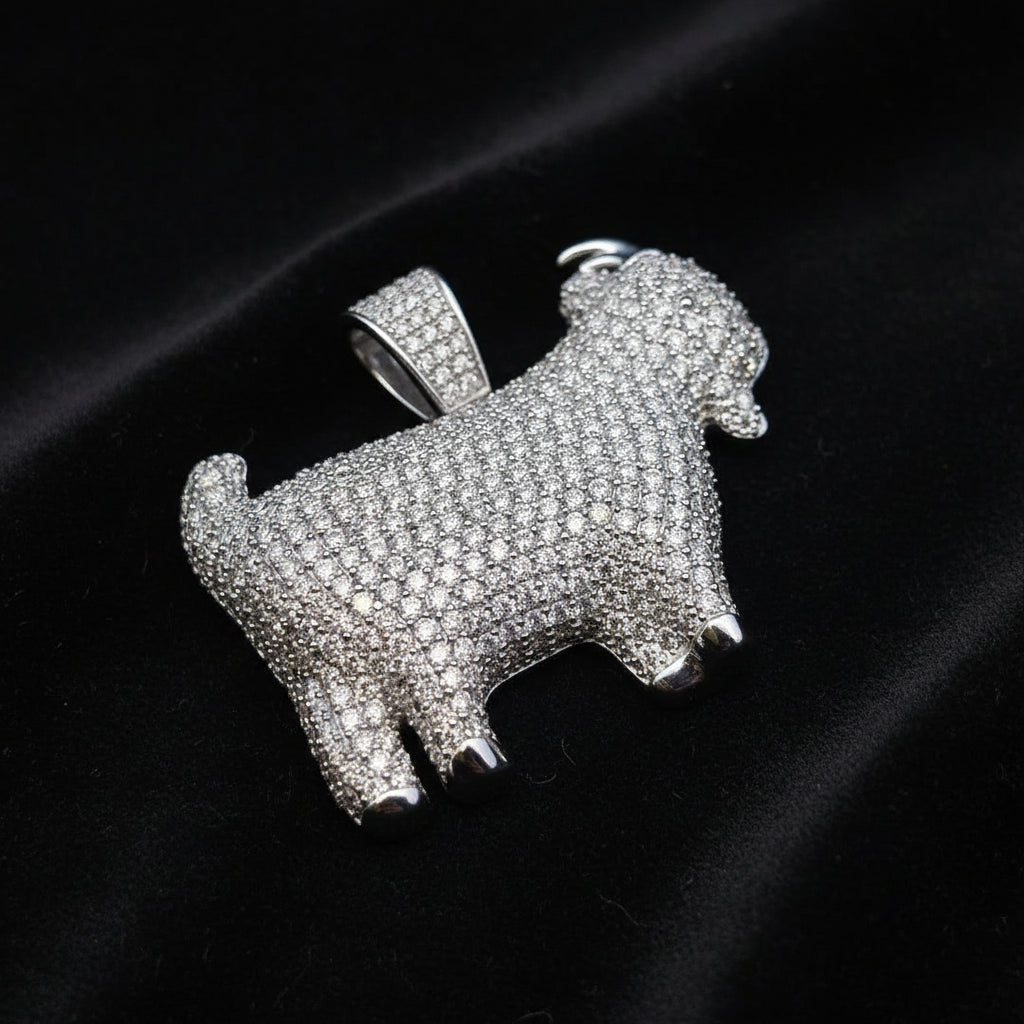 Moissanite 7.26 ctw Goat Pendant