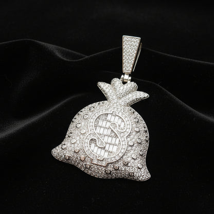 Moissanite 2.43 ctw Custom Money Bag Pendant