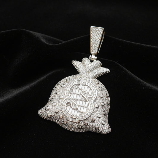 Moissanite 2.43 ctw Custom Money Bag Pendant