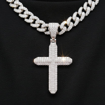 Moissanite 1.87 ctw Stunning Cross Pendant