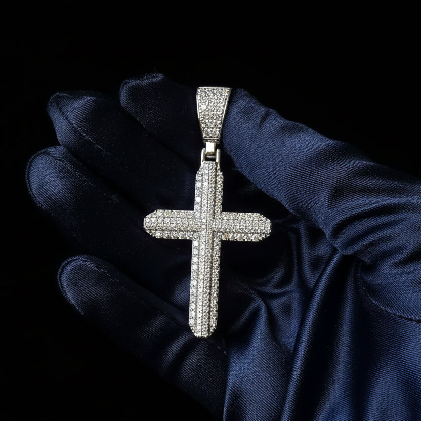 Moissanite 1.87 ctw Stunning Cross Pendant