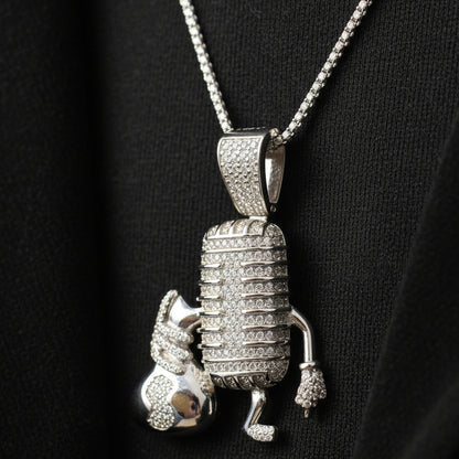 Moissanite 2.64ctw Mic With Money Bag Pendant