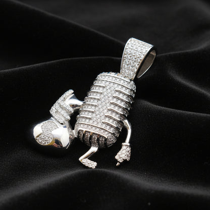 Moissanite 2.64ctw Mic With Money Bag Pendant