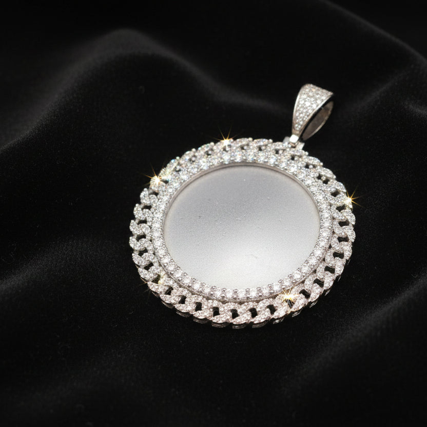 Moissanite 6.70ctw Custom Marquise Stone Memory Pendant