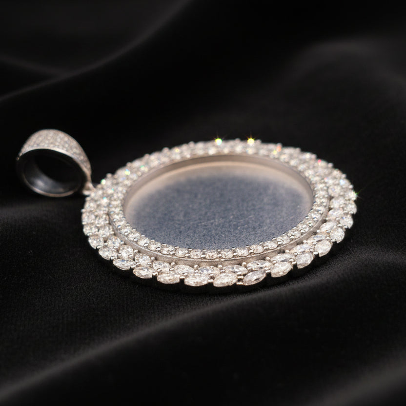 Moissanite 6.70ctw Custom Marquise Stone Memory Pendant