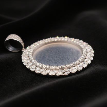 Moissanite 6.70ctw Custom Marquise Stone Memory Pendant