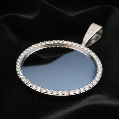 Moissanite 10.80 ctw Circle Memory Pendant