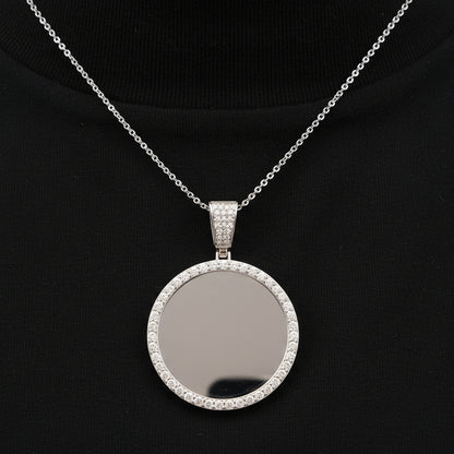 Moissanite 4.10 ctw Circle Memory Pendant