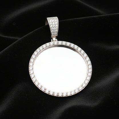 Moissanite 4.10 ctw Circle Memory Pendant
