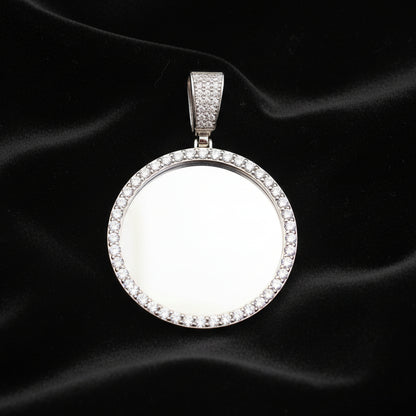 Moissanite 2.66 ctw Circle Memory Pendant