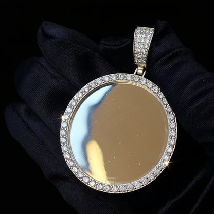 Moissanite 2.66 ctw Circle Memory Pendant