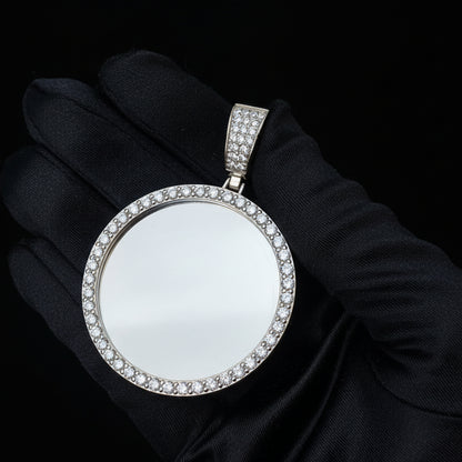 Moissanite 4.10 ctw Circle Memory Pendant