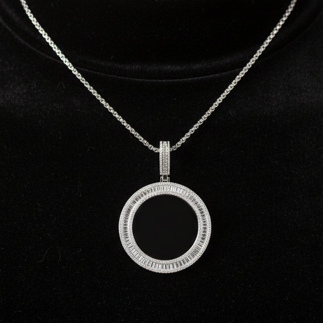 Moissanite 7.40 ctw Circle Memory Pendant