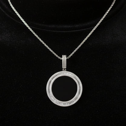 Moissanite 7.40 ctw Circle Memory Pendant