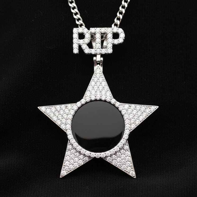 Moissanite 3.8 ctw Star Memory With RIP pendant