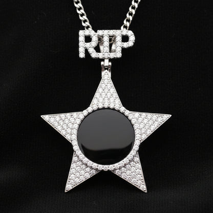 Moissanite 3.8 ctw Star Memory With RIP pendant