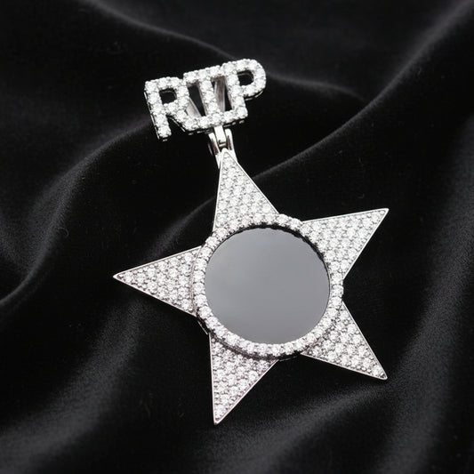 Moissanite 3.8 ctw Star Memory With RIP pendant