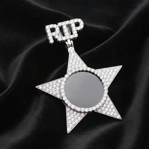 Moissanite 3.8 ctw Star Memory With RIP pendant