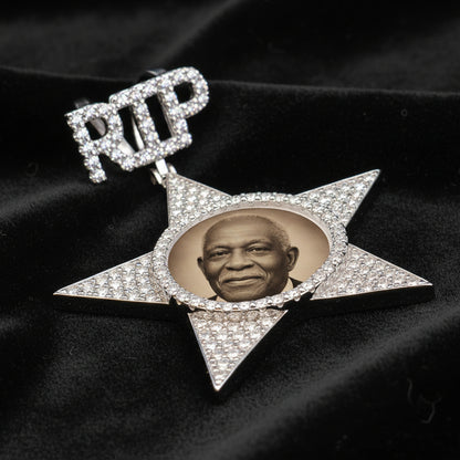 Moissanite 3.8 ctw Star Memory With RIP pendant