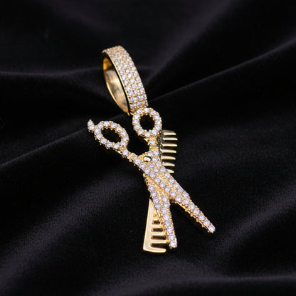 Moissanite 0.91 ctw GoldBarber Clipper Pendant