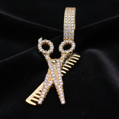 Moissanite 0.91 ctw GoldBarber Clipper Pendant