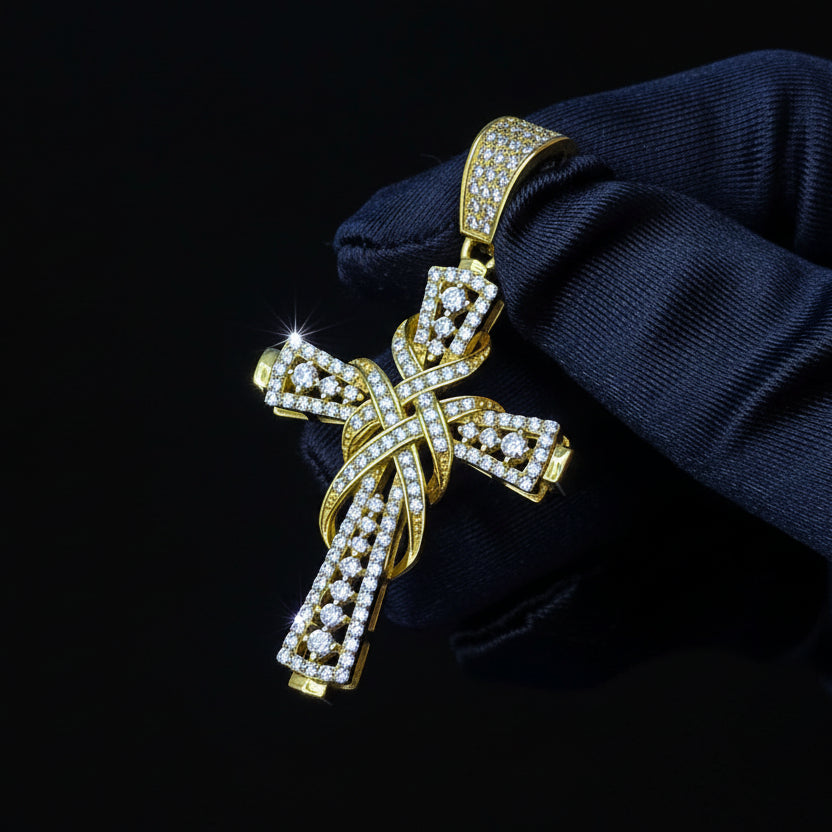 Moissanite 1.30 ctw Diamond Cross Pendant