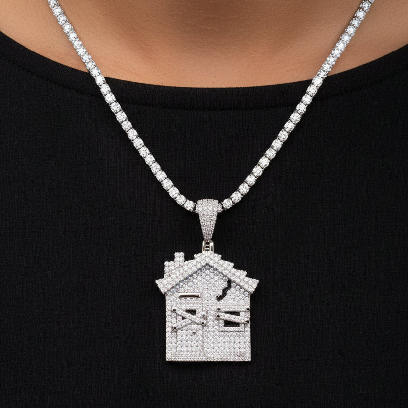 Moissanite 3.00 ctw Trap House Pendant