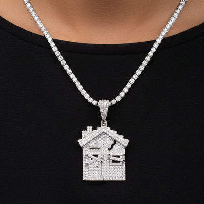 Moissanite 3.00 ctw Trap House Pendant