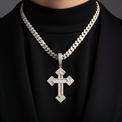 Moissanite 1.05 ctw Spiritual Cross Pendant