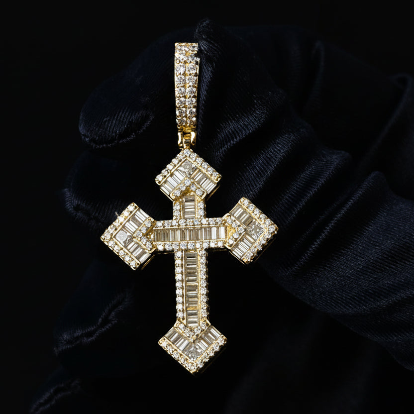 Moissanite 1.05 ctw Spiritual Cross Pendant