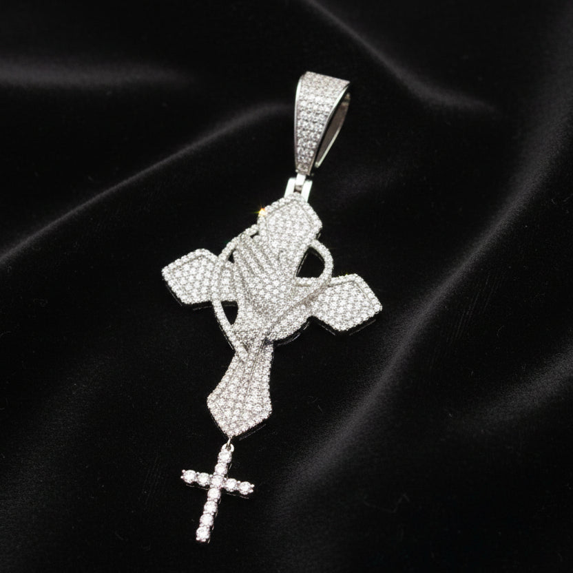 Moissanite 2.42 ctw Zircon Cross Pendant