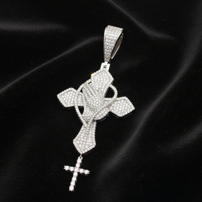 Moissanite 2.42 ctw Zircon Cross Pendant
