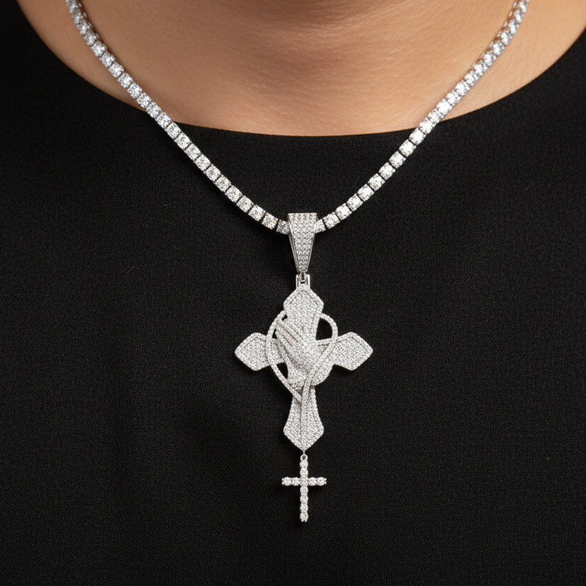 Moissanite 2.42 ctw Zircon Cross Pendant